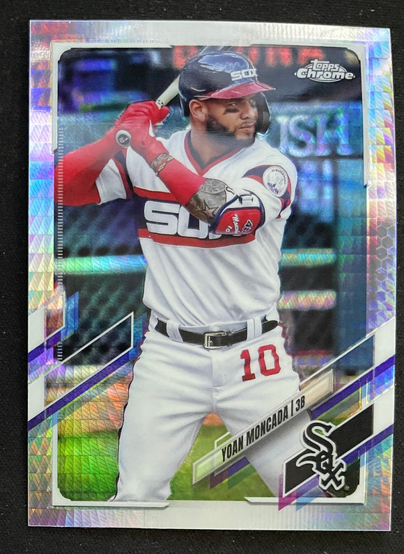 2021 Topps Chrome Baseball - Prizm Refractor - Yoan Moncada - White Sox - 186