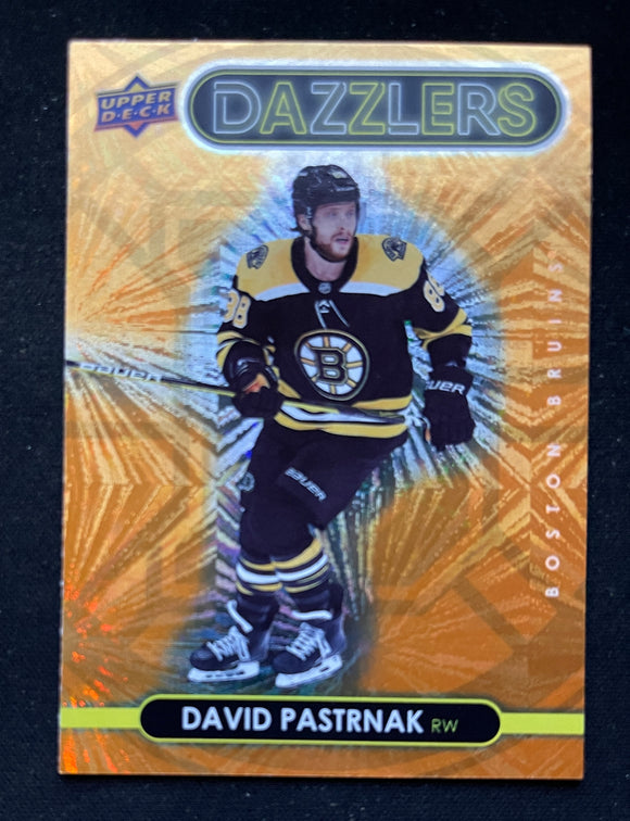 2021-22 Upper Deck Hockey - Series 1 - Dazzlers - Orange - David Pastrnak - Bruins - DZ-5