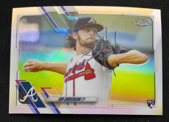 2021 Topps Chrome Baseball - Refractor - Ian Anderson RC - Braves - 6