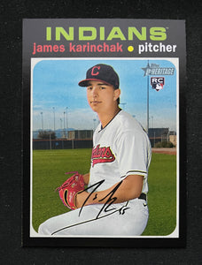 2020 Topps Heritage High Number - James Karinchak RC - Indians - 504