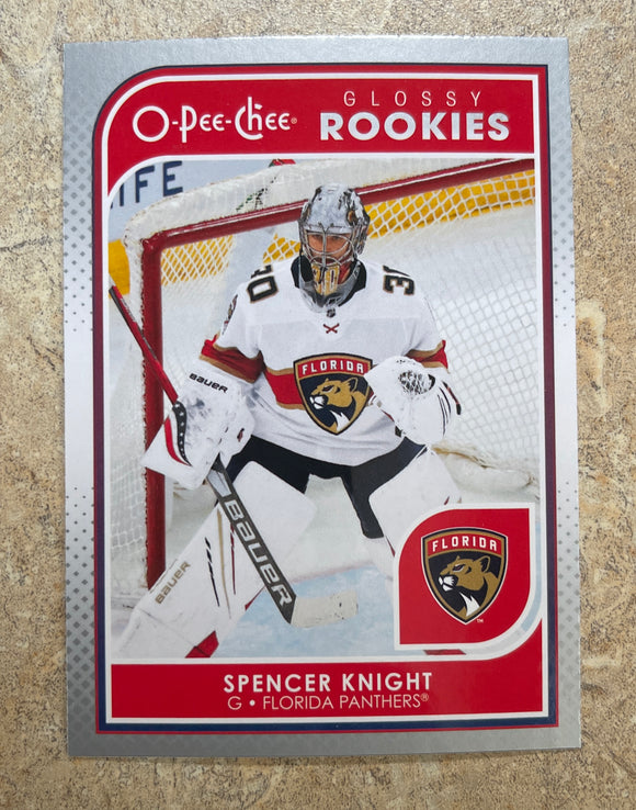 2021-22 Upper Deck Hockey - Series 1 - O-Pee-Chee Glossy Rookie - Silver - Spencer Knight - Panthers - R-1