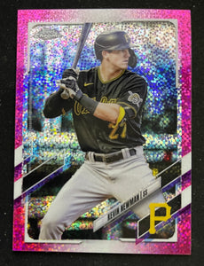 2021 Topps Chrome Baseball - Magenta Speckle Refractor #/350 - Kevin Newman - Pirates - 2