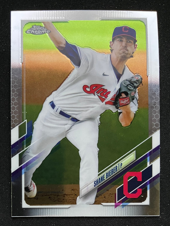 2021 Topps Chrome Baseball - Shane Bieber - Guardians - 198