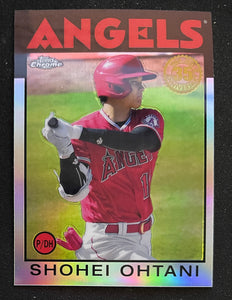 2021 Topps Chrome Baseball - 1986 Topps Baseball - Refractor - Shohei Ohtani - Angels - 86BC-9