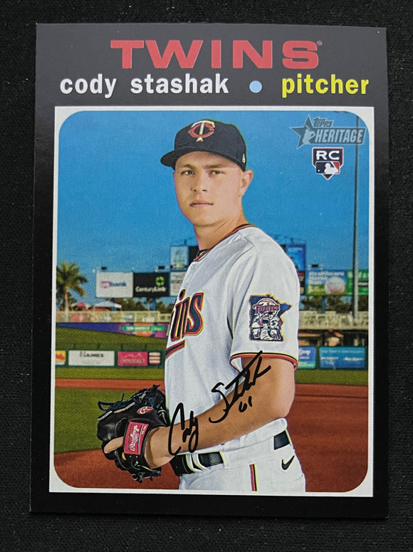 2020 Topps Heritage High Number - Cody Stashak RC - Twins - 654