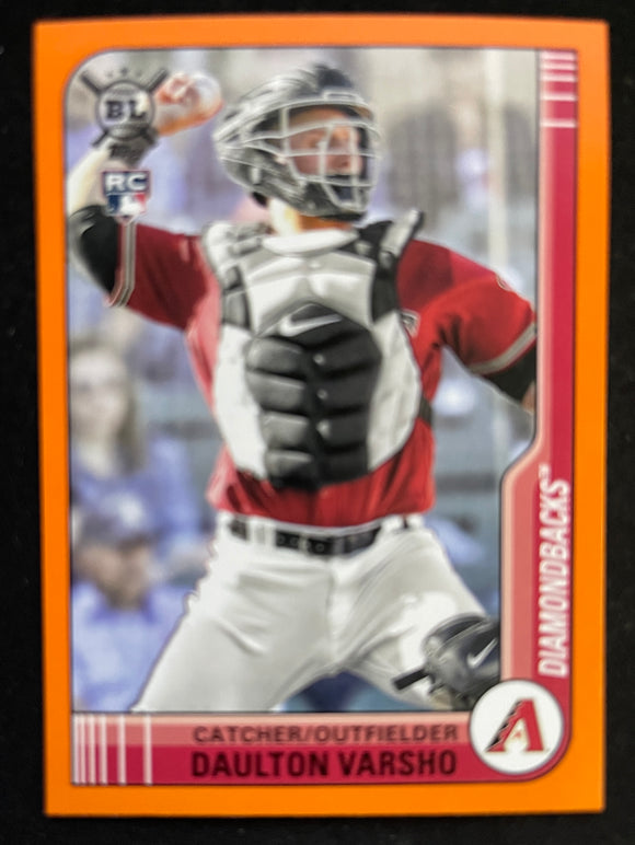 2021 Topps Big League - Orange - Dalton Varsho RC - Diamondbacks - 163