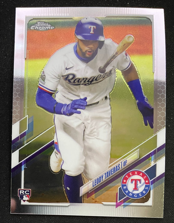 2021 Topps Chrome Baseball - Leody Taveras RC - Rangers - 146