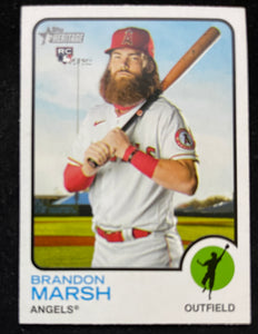 2022 Topps Heritage Baseball - Brandon Marsh RC - Angels - 176