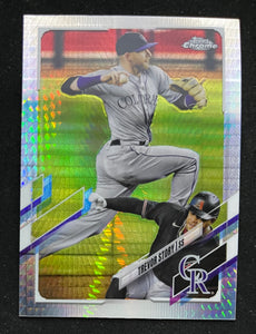 2021 Topps Chrome Baseball - Prizm Refractor - Trevor Story - Rockies - 158