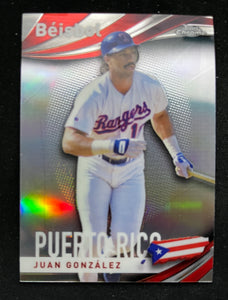 2021 Topps Chrome Baseball - Refractor - Beisbol - Puerto Rico - Juan Gonzalez - Rangers - B-14