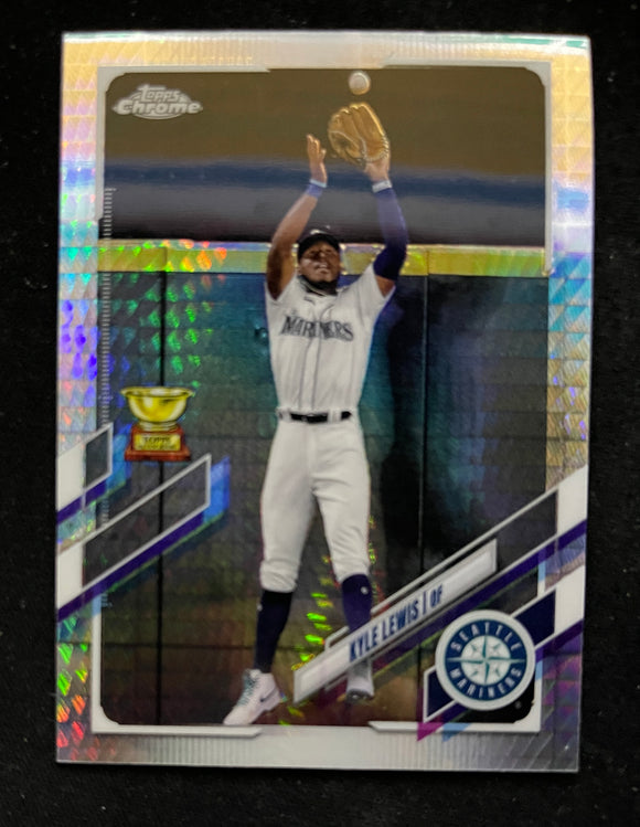 2021 Topps Chrome Baseball - Prizm Refractor - Kyle Lewis - Mariners - 93