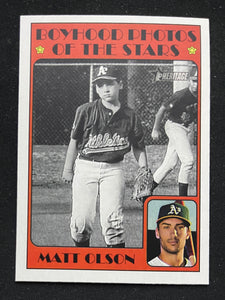 2021 Topps Heritage Baseball - Boyhood Photos of the Stars - Matt Olson - Athletics - 266