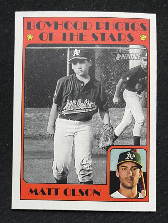 2021 Topps Heritage Baseball - Boyhood Photos of the Stars - Matt Olson - Athletics - 266