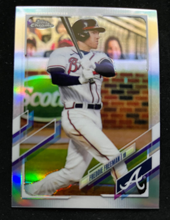 2021 Topps Chrome Baseball - Refractor - Freddie Freeman - Braves - 138