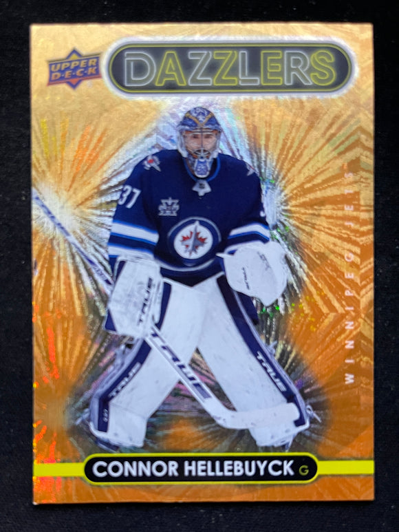 2021-22 Upper Deck Hockey - Series 1 - Dazzlers - Orange - Connor Hellebuyck - Jets - DZ-50