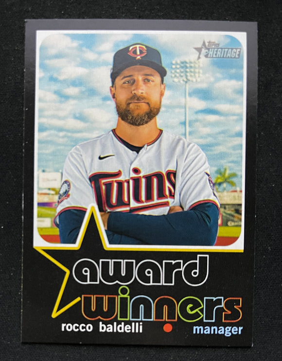 2022 Topps Heritage High Number - Award Winners - Rocco Baldelli - Twins - AW-8