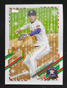 2021 Topps Holiday Baseball - SP Variation - Alex Bregman - Astros - HW195