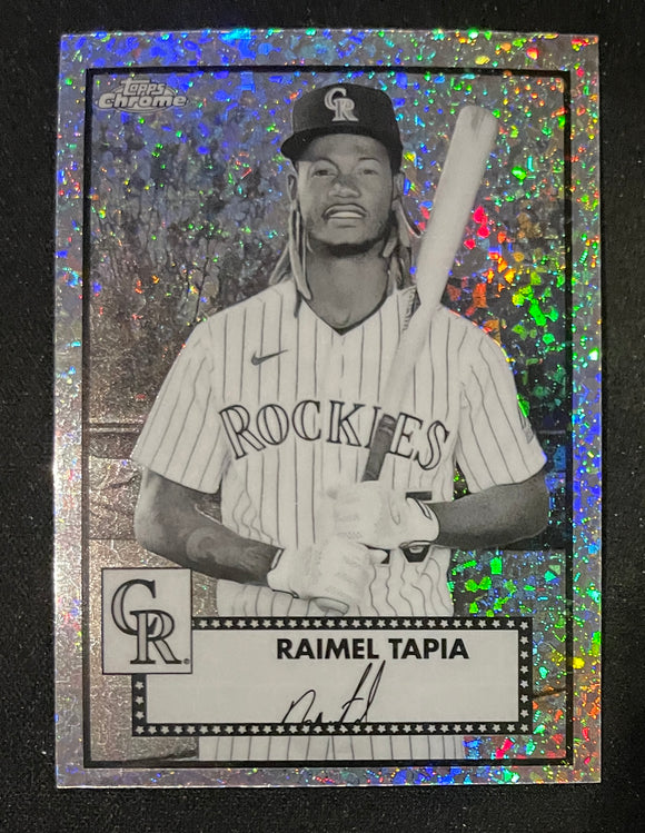 2021 Topps Chrome Baseball Platinum Anniversary Edition - Black and White Mini- Diamond - Raimel Tapia - Rockies - 286