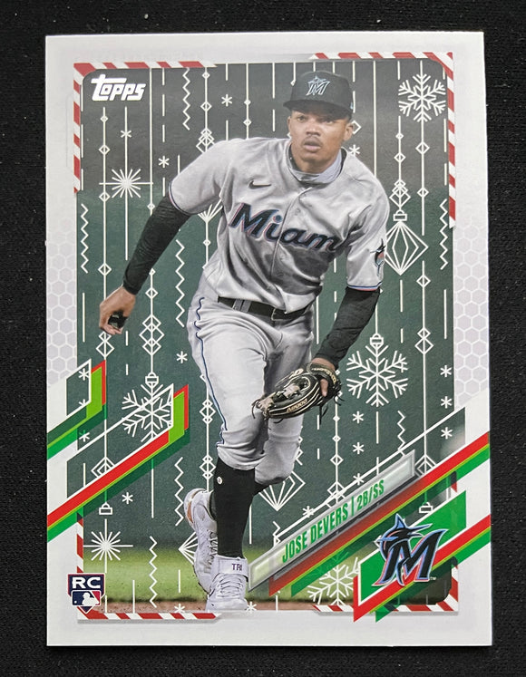 2021 Topps Holiday Baseball - Jose Devers RC - Marlins - HW116