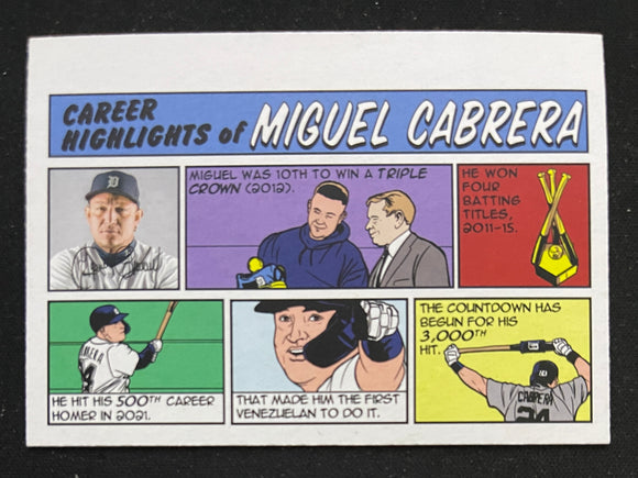 2022 Topps Heritage Baseball - 1973 Topps Comics - Miguel Cabrera - Tigers