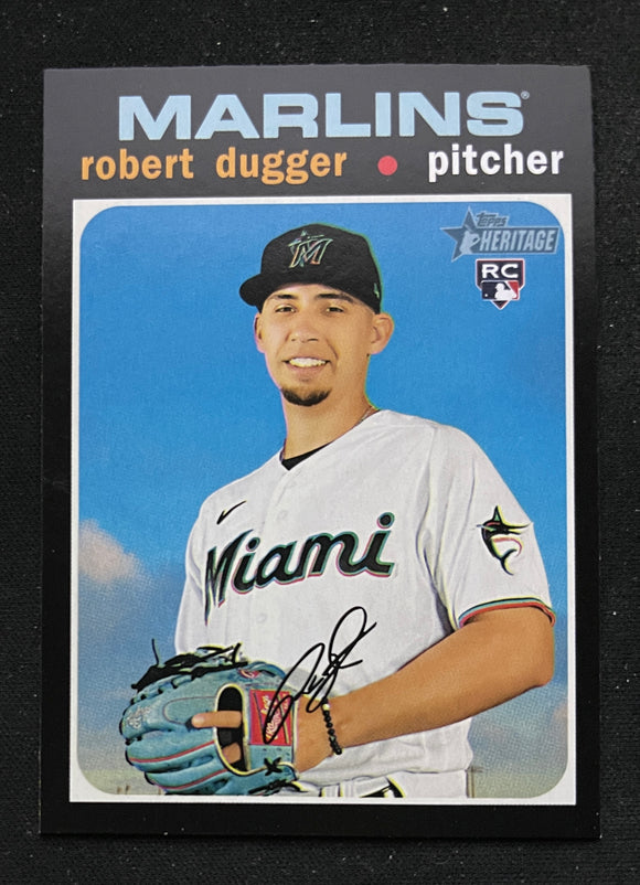 2020 Topps Heritage High Number - Robert Dugger RC - Marlins - 528