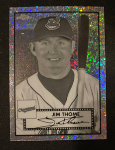 2021 Topps Chrome Baseball Platinum Anniversary Edition - Black and White Mini- Diamond - Jim Thome - Indians - 508