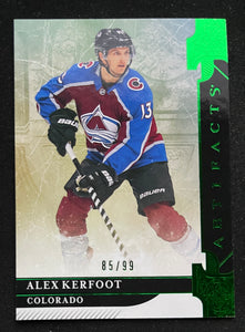 2019-20 Upper Deck Artifacts - Emerald #/99- Alex Kerfoot - Avalanche - 16