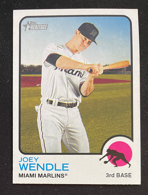 2022 Topps Heritage Baseball - Base - Joey Wendle - Marlins - 198