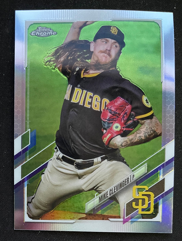 2021 Topps Chrome Baseball - Refractor - Mike Clevinger - Padres - 130