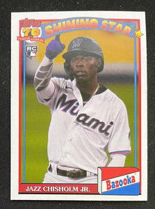 2021 Topps Archives - 1991 Bazooka Shining Stars - Jazz Chisholm Jr. RC - Marlins - 91BZ-14