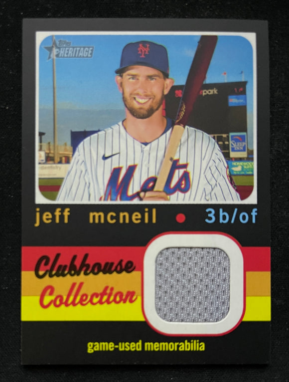 2020 Topps Heritage High Number - Clubhouse Collection - Jersey Relic - Jeff McNeil - Mets - CCR-JM