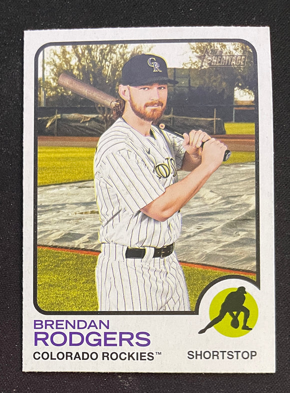 2022 Topps Heritage Baseball - Base - Brendan Rodgers - Rockies - 87