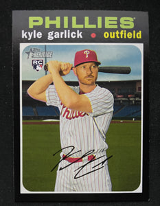 2020 Topps Heritage High Number - SP Short Print - Kyle Garlick RC - Phillies - 708