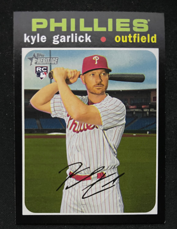 2020 Topps Heritage High Number - SP Short Print - Kyle Garlick RC - Phillies - 708