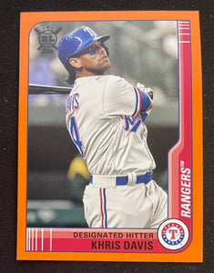 2021 Topps Big League - Orange - Khris DAvis - Rangers - 141