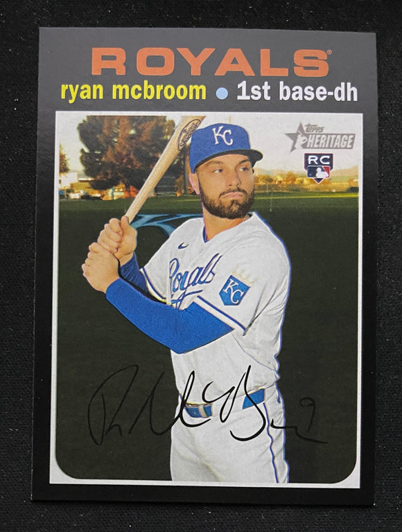 2020 Topps Heritage High Number - Ryan McBroom RC - Royals - 596