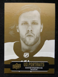 2021-22 Upper Deck Hockey - Series 1 - UD Portraits - David Pastrnak - Bruins - P-18