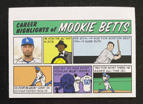 2022 Topps Heritage Baseball - 1973 Topps Comics - Mookie Betts Dodgers