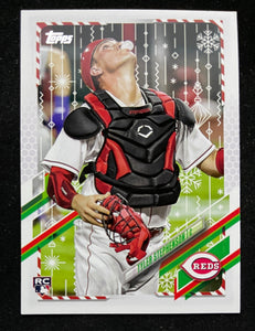 2021 Topps Holiday Baseball - Tyler Stephenson RC - Reds - HW141