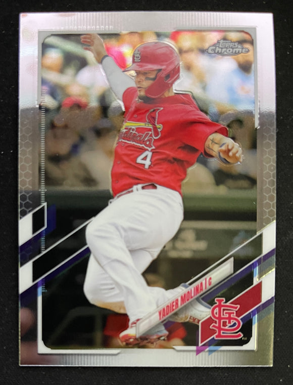 2021 Topps Chrome Baseball - Yadier Molina - Cardinals - 132