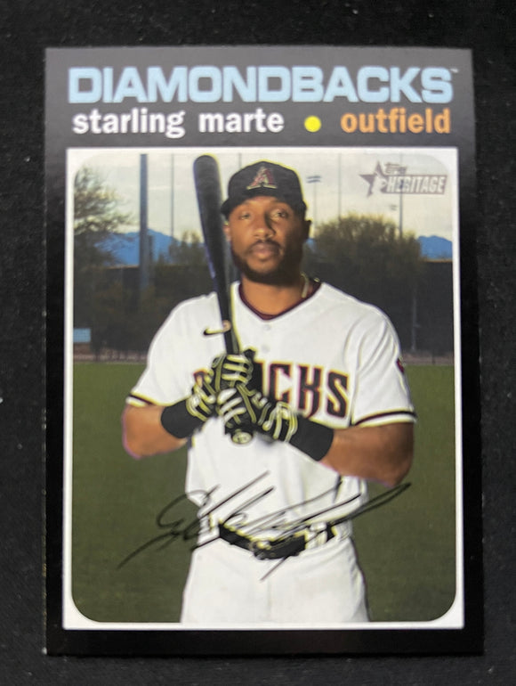 2020 Topps Heritage High Number - SP Short Print - Starling Marte - Diamondbacks - 703