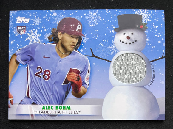 2021 Topps Holiday Baseball - Relics - Alec Bohm RC - Phillies - WRC-AB