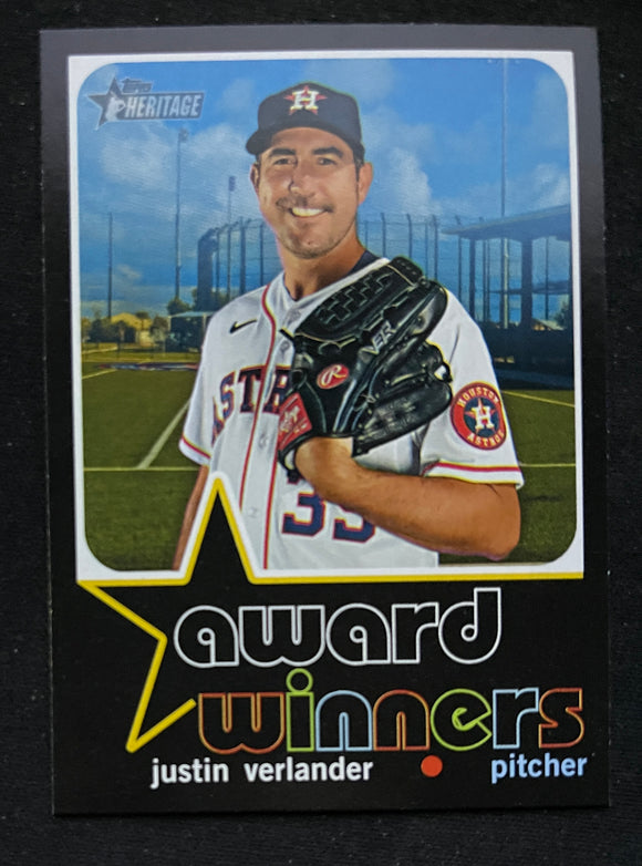 2022 Topps Heritage High Number - Award Winners - Justin Verlander - Astros - AW-3