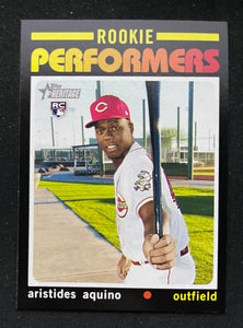 2022 Topps Heritage High Number - Rookie Performers - Aristides Aquino RC - Reds - RP-13