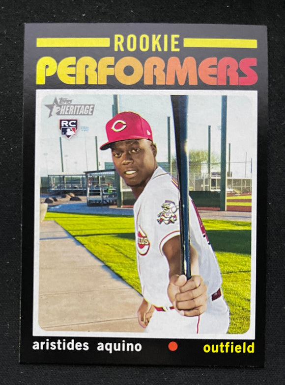 2022 Topps Heritage High Number - Rookie Performers - Aristides Aquino RC - Reds - RP-13