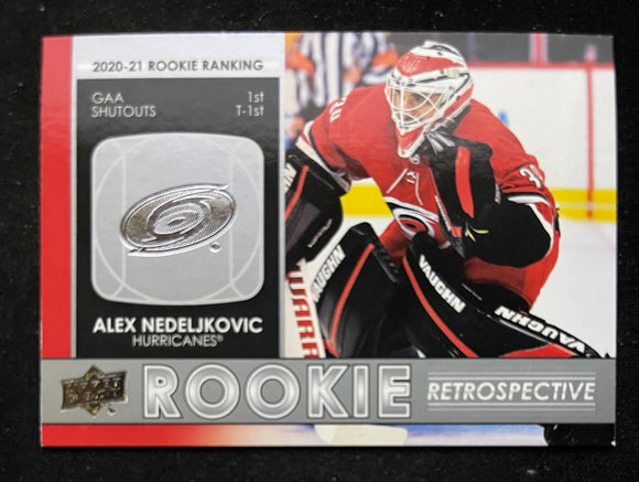 2021-22 Upper Deck Hockey - Series 1 - Rookie Retrospective - Alex Nedeljkovic - Hurricanes - RR-18