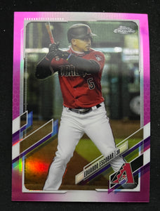 2021 Topps Chrome Baseball - Pink Refractor - Eduardo Escobar - Diamondbacks - 73