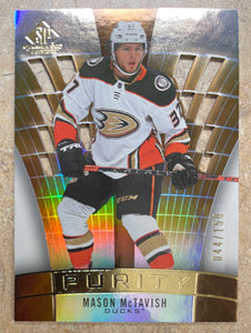 2021-22 Upper Deck - SP Game Used - Authentic Rookie - Purity - Gold #/150 - Mason McTavish - Ducks - P-88