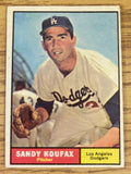 1961 Topps Baseball - Sandy Koufax - Dodgers - 344