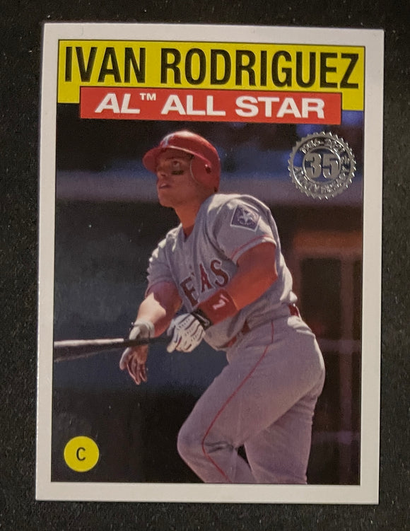 2021 Topps Baseball - Update Series - 35th Anniversary - All Star - Ivan Rodriguez - Rangers - 86AS-40